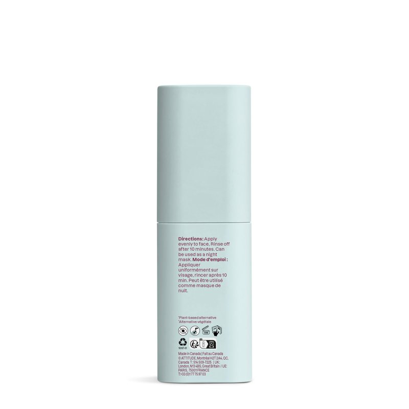 ATTITUDE Overnight Face Mask Anti Aging, With Hyaluronic Acid, Peptides & Collagen, Hydrating for Wrinkles & Fine Lines, Fragrance Free, Dermatologically Tested, EWG Verified, Vegan, 1.7 Fl Oz