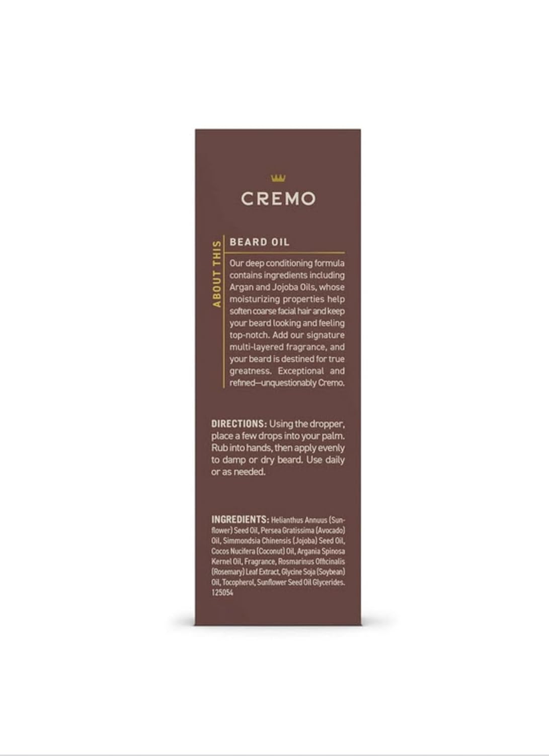 Cremo Beard Oil - Revitalizing Casked Vanilla, 1 Fl Oz | Moisturizes & Softens Beard, Relieves Itch
