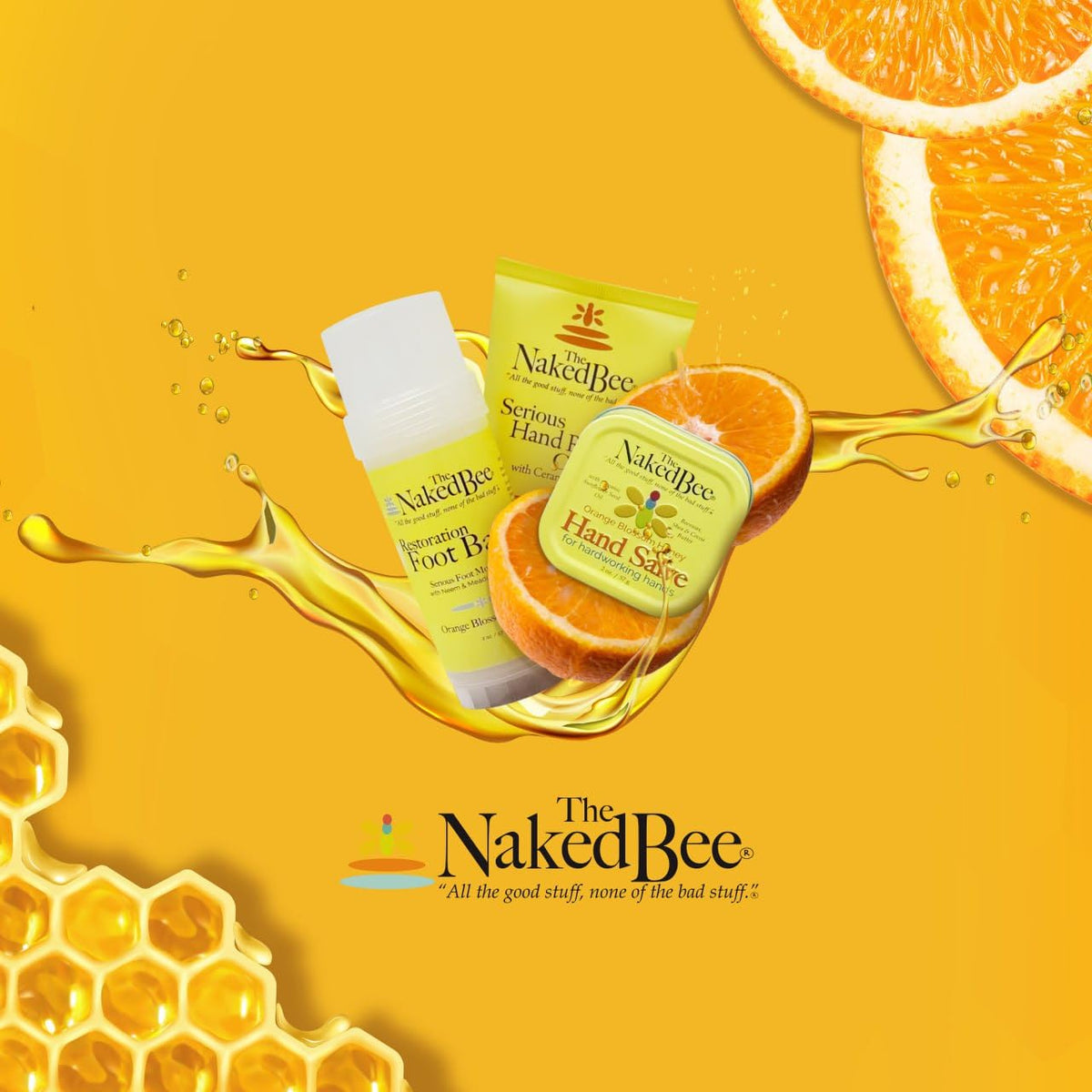 The Naked Bee Orange Blossom Honey Serious Restoration For Hands & Feet Gift Set
