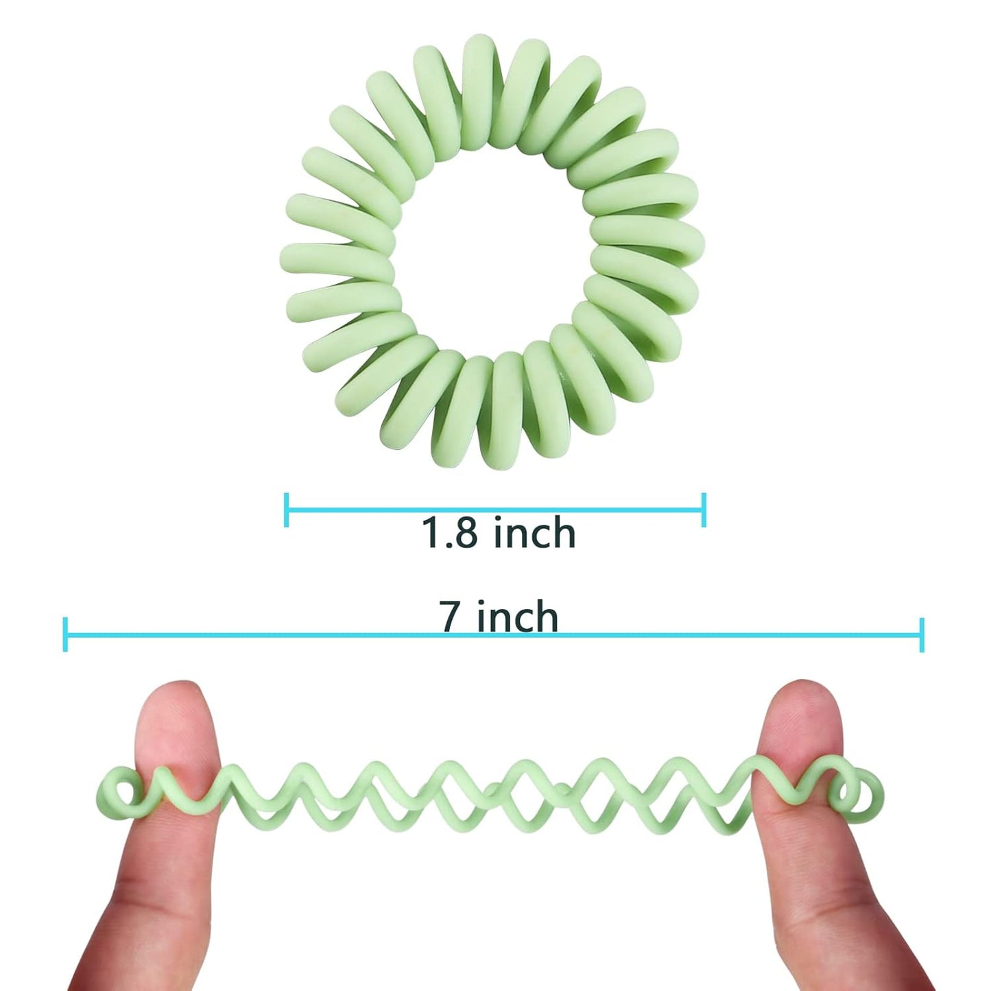 Hair Ties, 17 Pack Spiral Coils for Thick and Thin Hair - No Crease Ponytail Holders for Women and Children