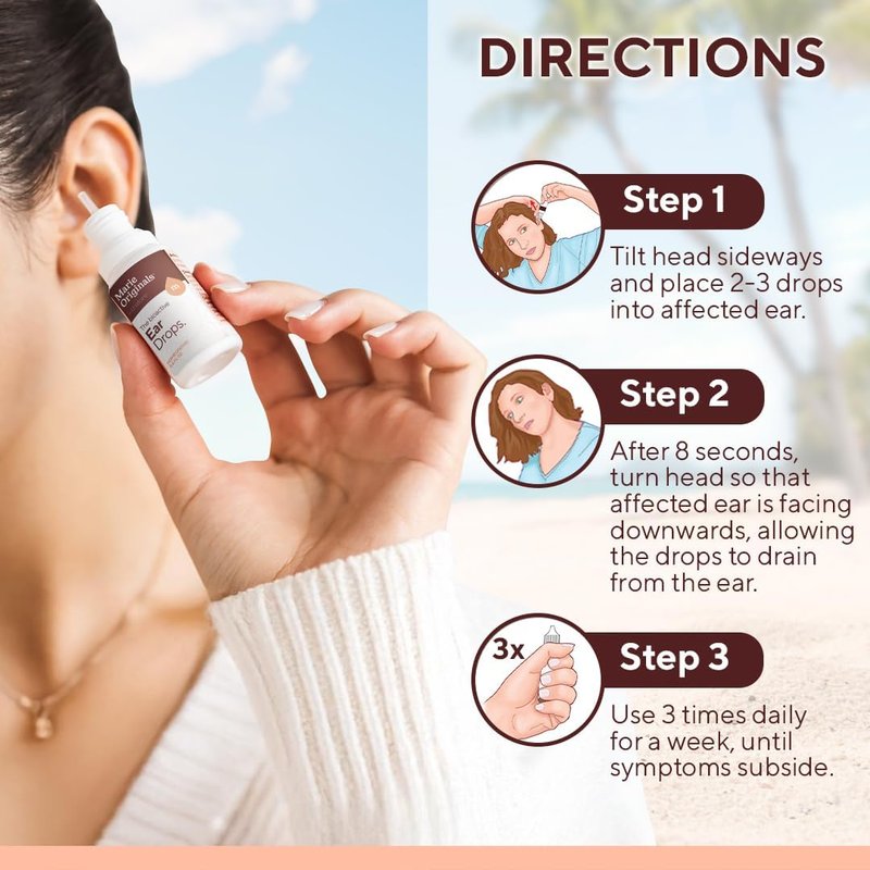Ear Drops for Clogged Ears | Natural Plant-Based Formula for Adults & Kids | 0.5 FL Oz - 14mL