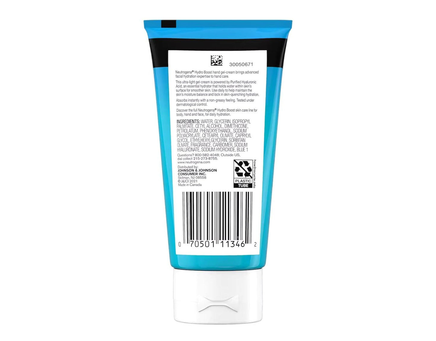 Neutrogena Hydro Boost Hydrating Hand Gel Cream with Hyaluronic Acid for Instantly Quenched, Soft & Supple Hands, Lightweight, Non-Greasy & Quick Absorbing Hand Lotion, Travel Size, 3 Oz