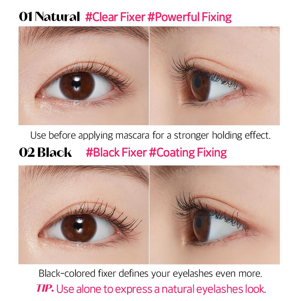 ETUDE Dr. Mascara Fixer For Perfect Lash, Korean Mascara Fixer, All-Day Curl Hold, Volumizing, Smudge-Proof, Korean Makeup, Beauty, Transparent (0.203 Fl Oz)