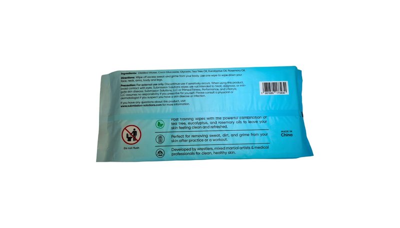 Submission Solutions Extra Large Body Wipes, 12 x 24 inch, Natural Essential Oils, 30 Count