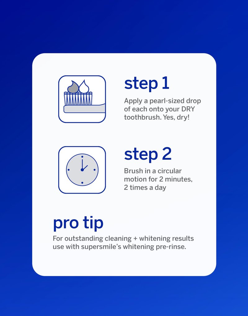 Supersmile Fluoride-Free Whitening System – 1.4oz Professional Grade Whitening Toothpaste & 1.2oz Accelerator – Whitens up to 6 Shades & Strengthens Enamel