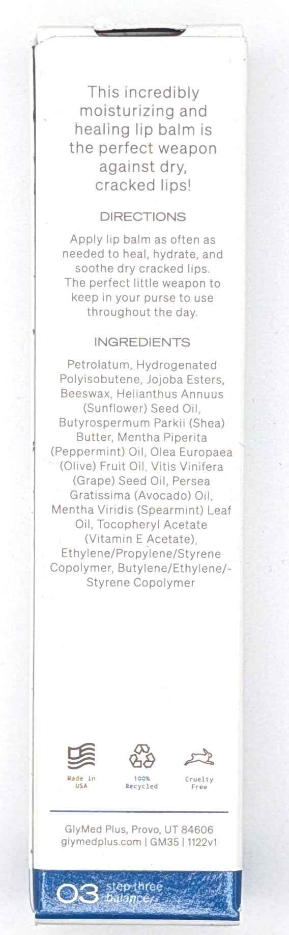 Glymed Ultra-Hydrating Lip Balm .5 oz