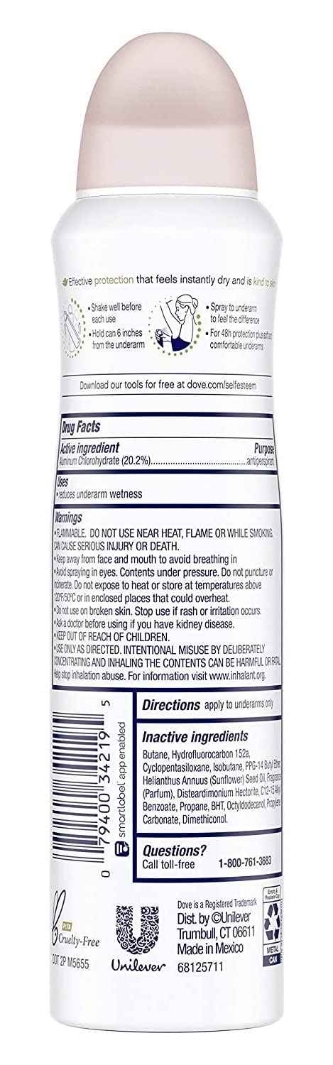 Dove Antiperspirant 3.8oz Dry Spray Beauty Finish (2 Pack)