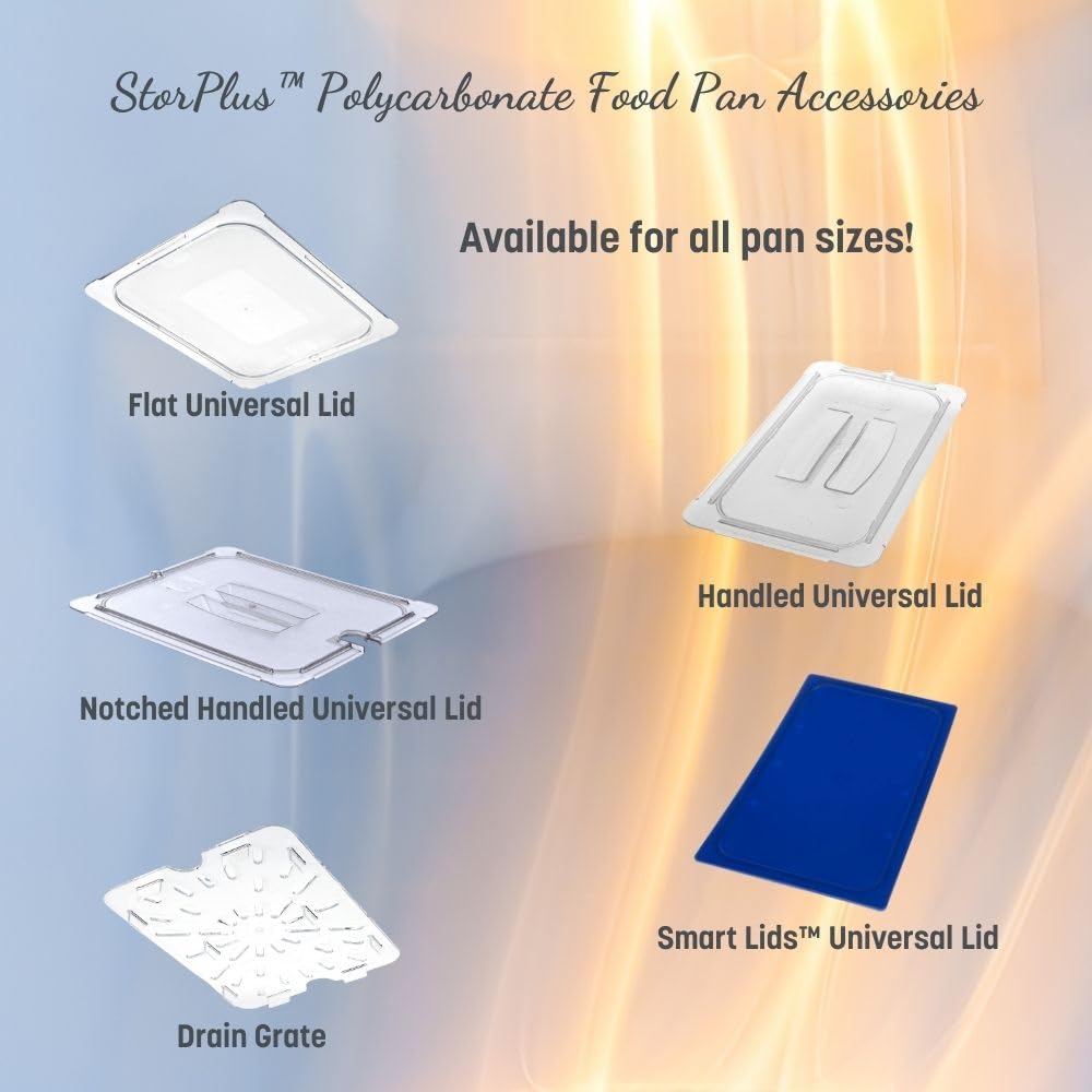 Carlisle FoodService Products Plastic Food Pan 1/9 Size 4 Inches Deep Clear