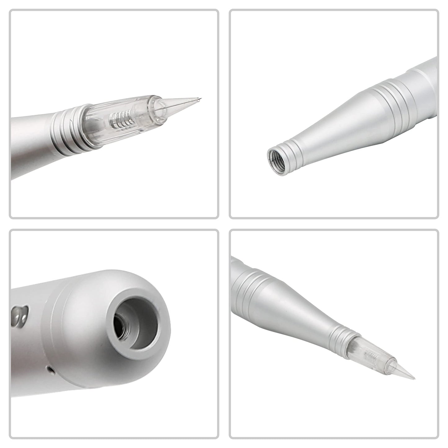 Pinkiou Permanent Makeup Machine MicroPigmentation Pen Hair Stroked Eyebrow Professional Microblading Pen Machine For EyeBrow Eyeline Lip Brow Lamination(Silver)