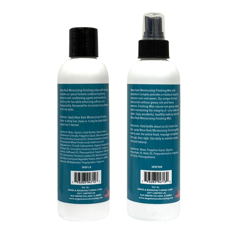 STAR CARE Wave Back Curl Lotion & Mist Set Curl Defining Leave-In Lotion, Enhancing Finishing Mist for Curly & Wavy Hair, Anti-Frizz Hydrating Bundle 2 x 8oz