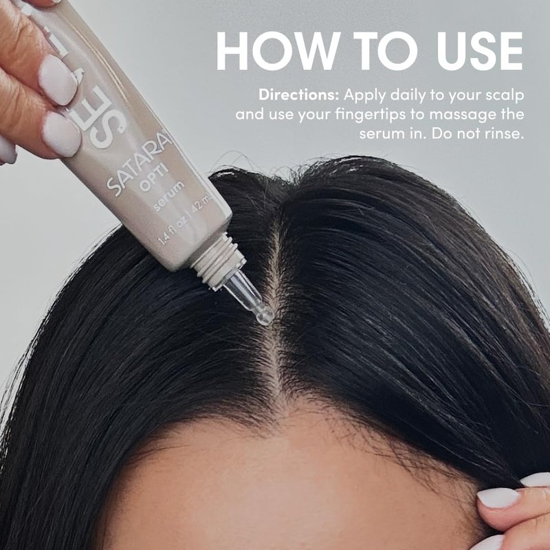 SEVEN Satara Opti Anti Grey Hair Serum, Triple-Action Oil Serum for Anti-Frizz & Damaged Hair Growth, Shine Enhancing, Frizzy Control, Color Reversal, Thinning Reduction, 1.4 fl oz, 42 ml