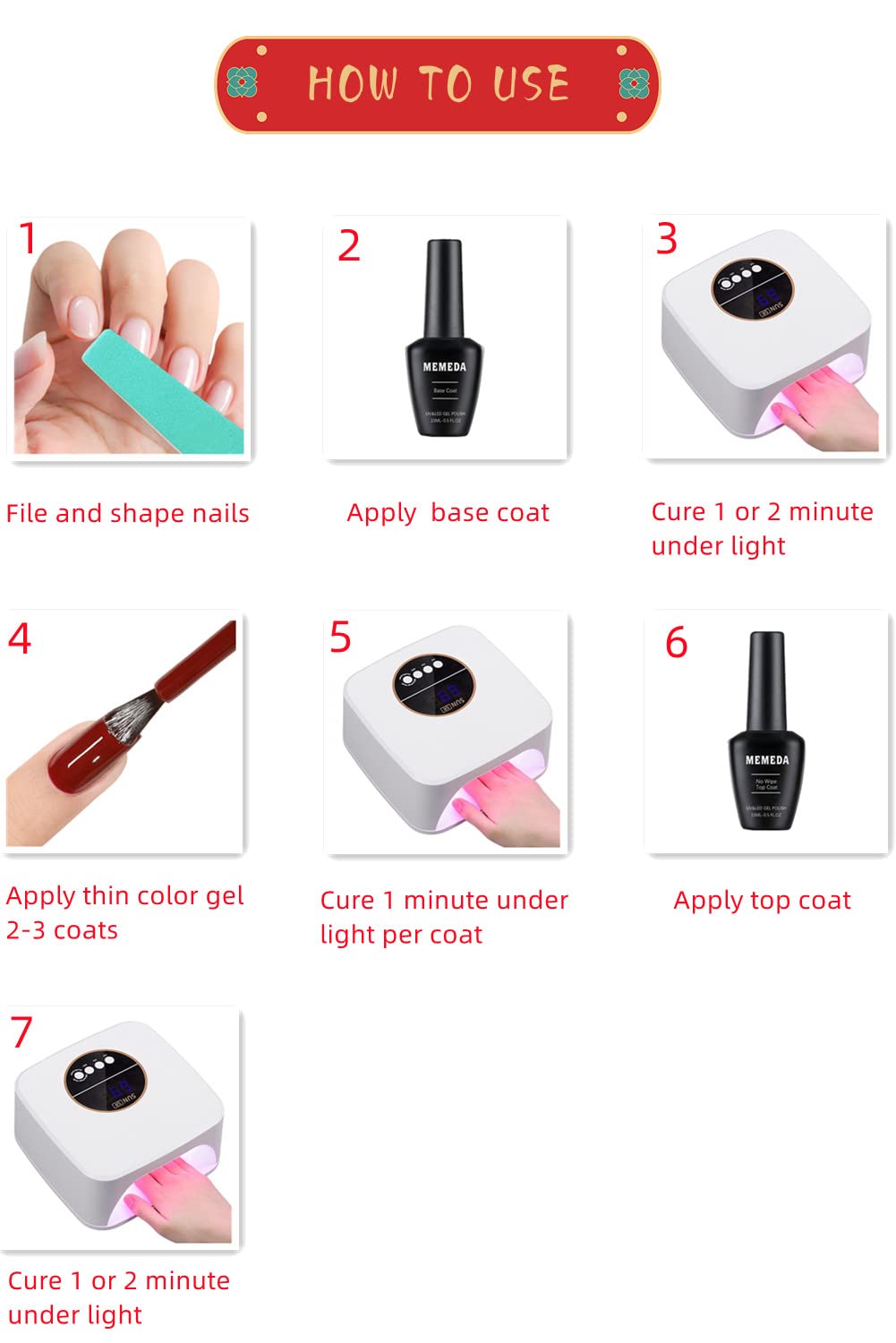 Gel Nail Polish, Milky White Nude Gel Polish, 0.27 fl oz
