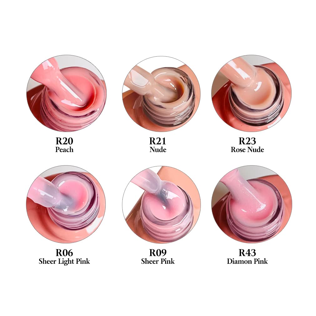 FZANEST Builder Gel Milky White Gel Polish Rubber Base For Nail Strengthener Extension LED Lamp Cured Color Base Nail Polish in Bottle