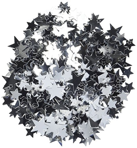 Silver Metallic Star Confetti - 2.5 oz. (1 Count) ? Fun & Shiny Decoration for Parties and Events