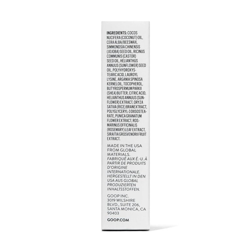 goop Beauty Clean Lip Balm | Dry Lips Treatment | Coconut Oil, Pomegranate Extract, & Shea Butter | Petroleum Free | 0.16 oz