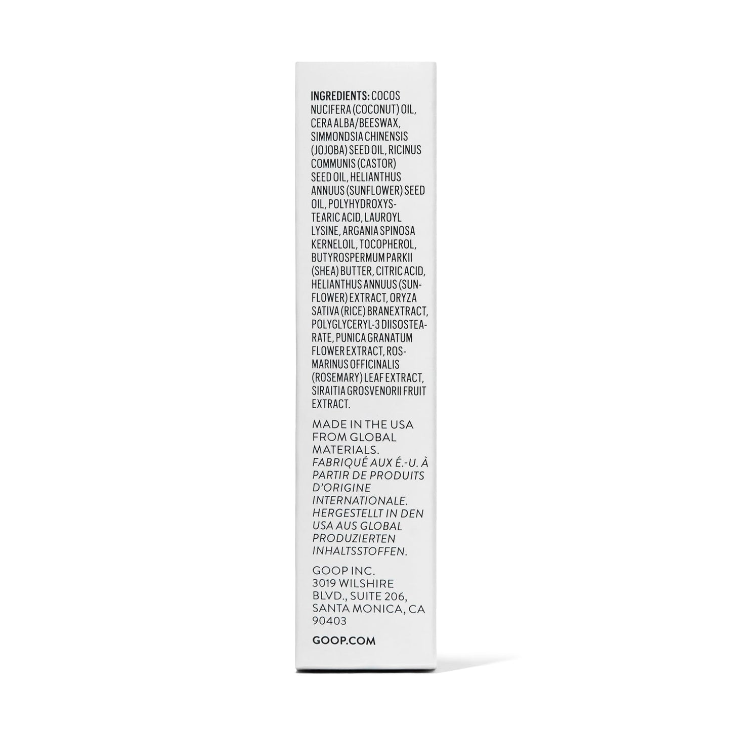goop Beauty Clean Lip Balm | Dry Lips Treatment | Coconut Oil, Pomegranate Extract, & Shea Butter | Petroleum Free | 0.16 oz