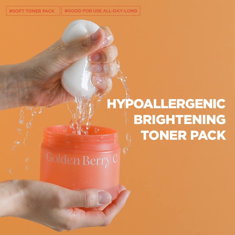 THESAEM Urban Eco Golden Berry C Toner Pack Pad - Face Hydrating Radiance Vitamin C Hypoallergenic - Even Tone Complexion Texture Refining - Gentle Daily Korean Skincare for Sensitive Skin, 50 Pads