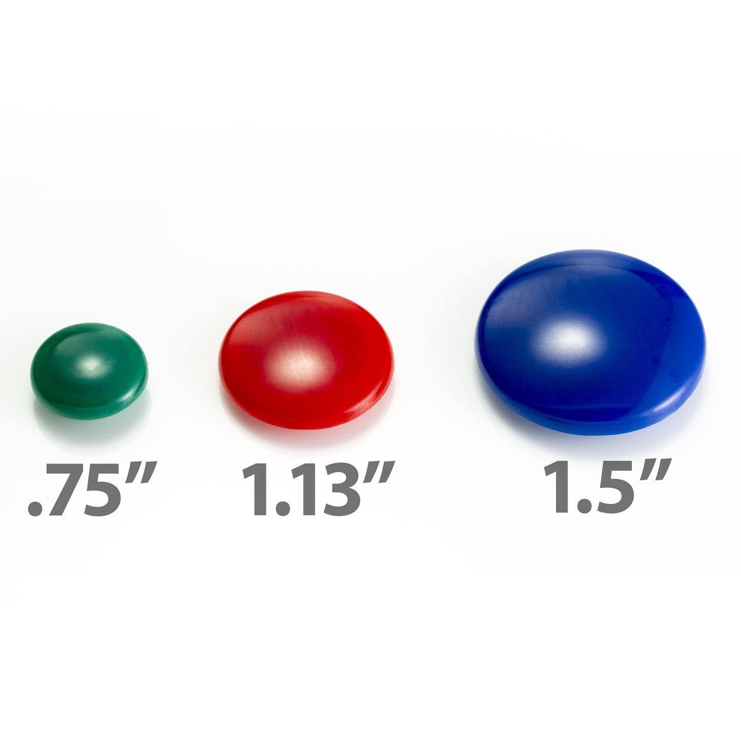 Officemate Round Plastic Covered Magnets - Durable & Longlasting Magnets for School, Office, Refrigerator, Whiteboard, Kitchen, Notice Board - 5 Assorted Colours (Pack of 30)