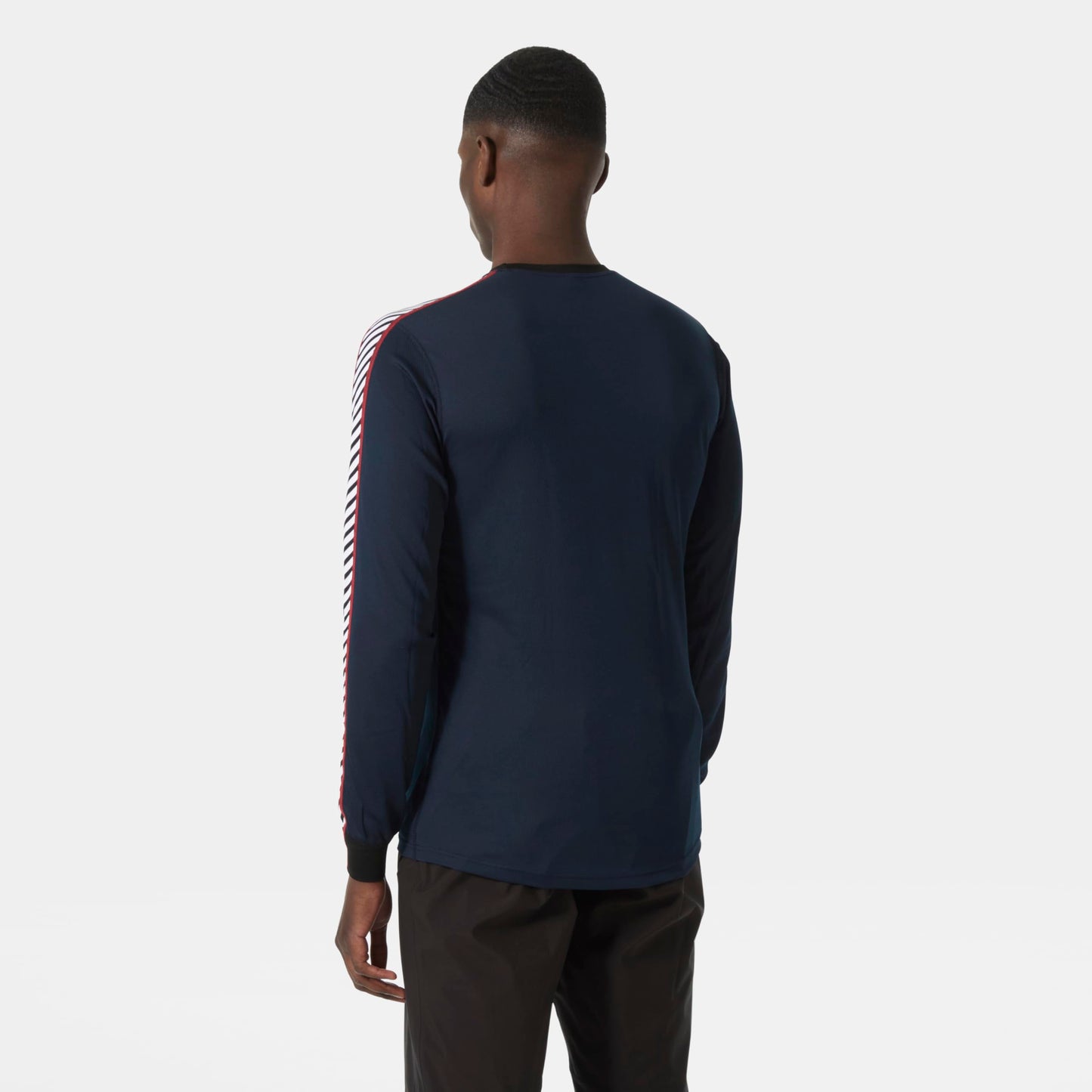 Helly Hansen Men's LIFA Stripe Performance Long Sleeve Crewneck Thermal Baselayer Top, 597 Navy, Small