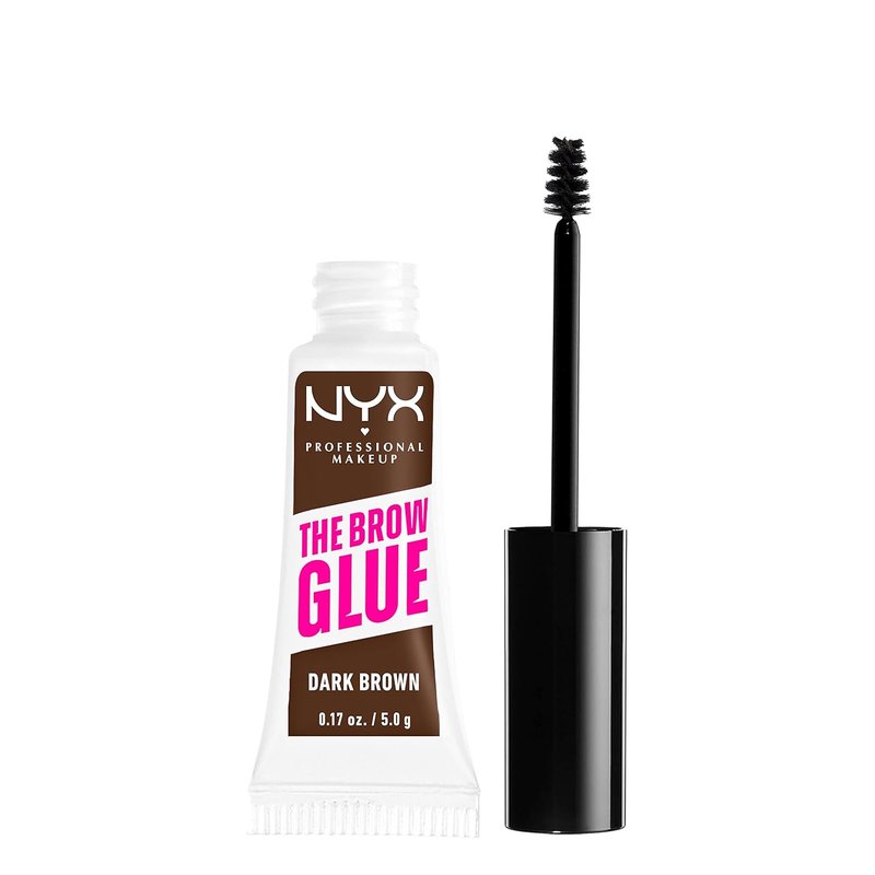NYX The Brow Glue | Extreme Hold Tinted Eyebrow Gel for Perfectly Shaped Brows - Dark Brown
