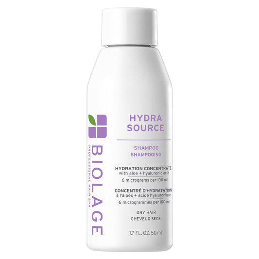 Biolage Hydra Source Shampoo - Softens & Adds Shine, For Dry Hair, Infused with Micro-Filtered Aloe Vera & Fermented Hyaluronic Acid, Vegan & Paraben-Free, Packaging May Vary