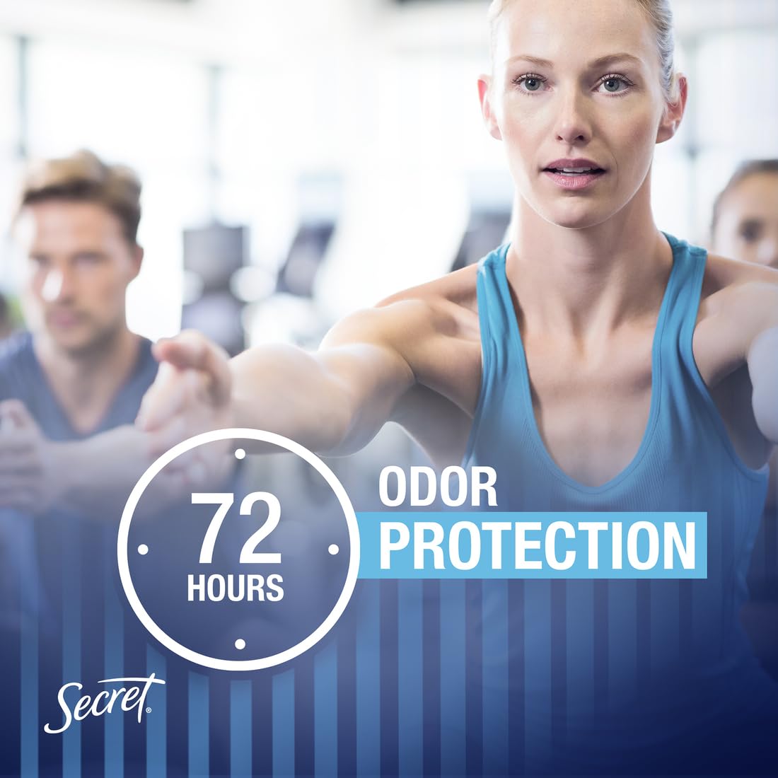 Secret Outlast Antiperspirant Deodorant for Women, 72hr Sweat & Odor Protection, PH Balancing Minerals, Clear Gel, Unscented, 2.6 oz