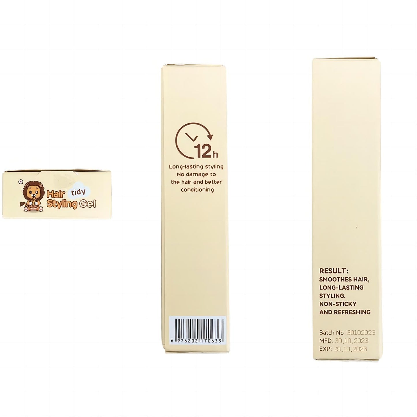 MINXUEYEN Hair Styling Gel for Kids, Children's Hair Wax Stick - Built-in Comb 2-in-1 Hair Finishing Stick, Natural Ingredients Refreshing and Non-Greasy, Easy to Styling, 0.71oz, Clear