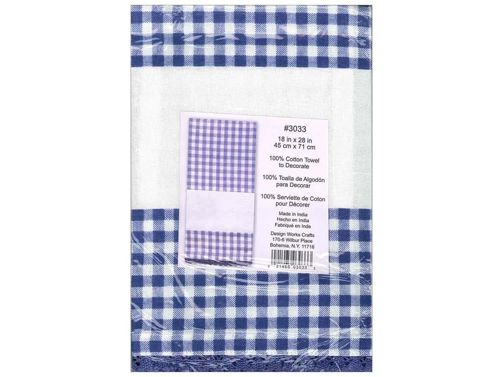 Design Works Crafts 18" x 28" Blue Gingham Towel, Multicolor