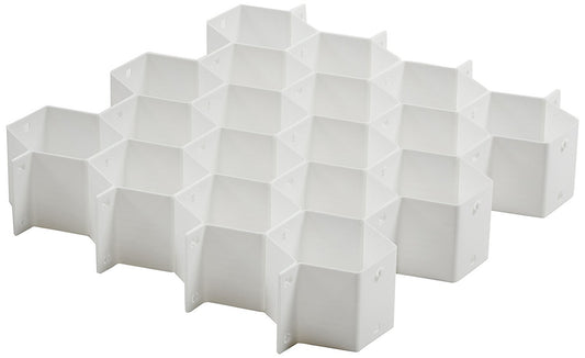 Whitmor Honeycomb Drawer Organizer - White - Set of 3