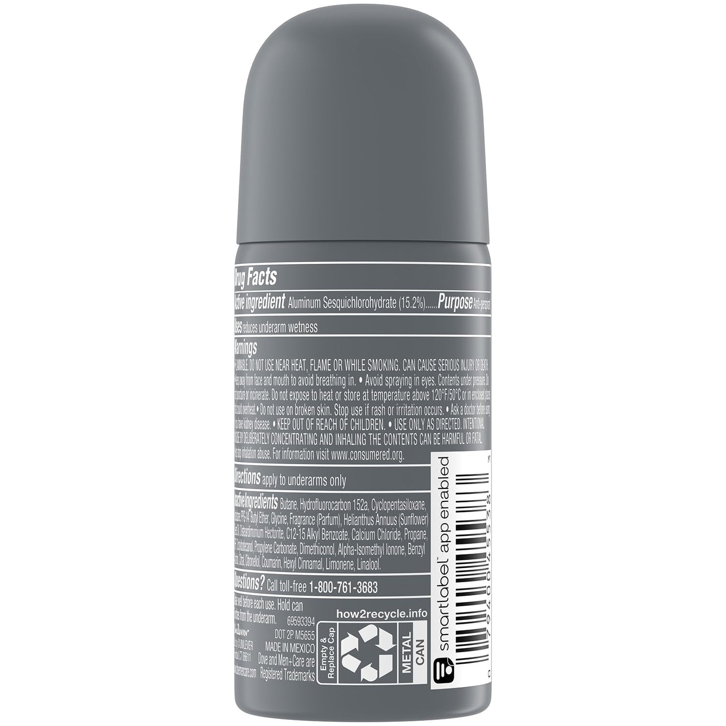 Dove Men+Care Dry Spray Antiperspirant Travel Deodorant for Men 6-Pack – Clean Comfort, 72H Protection, 1 Oz Ea