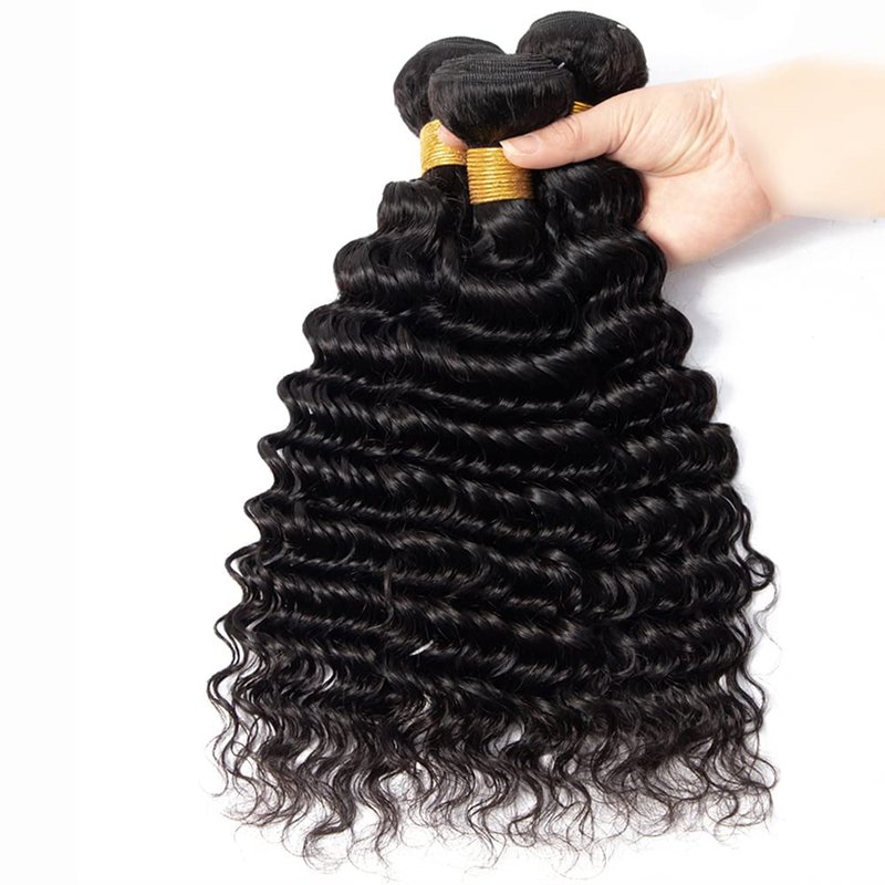 Human Hair Bundles Water Wave Bundles 18 18 18 Inch Unprocessed Brazilian Virgin Hair Weave 3 Bundles Water Wave Human Hair Extensions #1B Natural Color Bundle 50 Grams Per Bundle