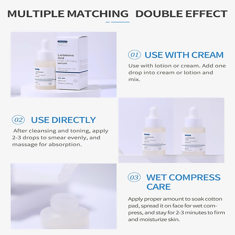 DEleventh Korean Brand Lactobionic Acid Face Serum 37ml / Shrink Pores, Balance Water and Oil, Remove Blackheads, Smooth, Radiant Skin, Reduce Fine Lines and Improve Texture