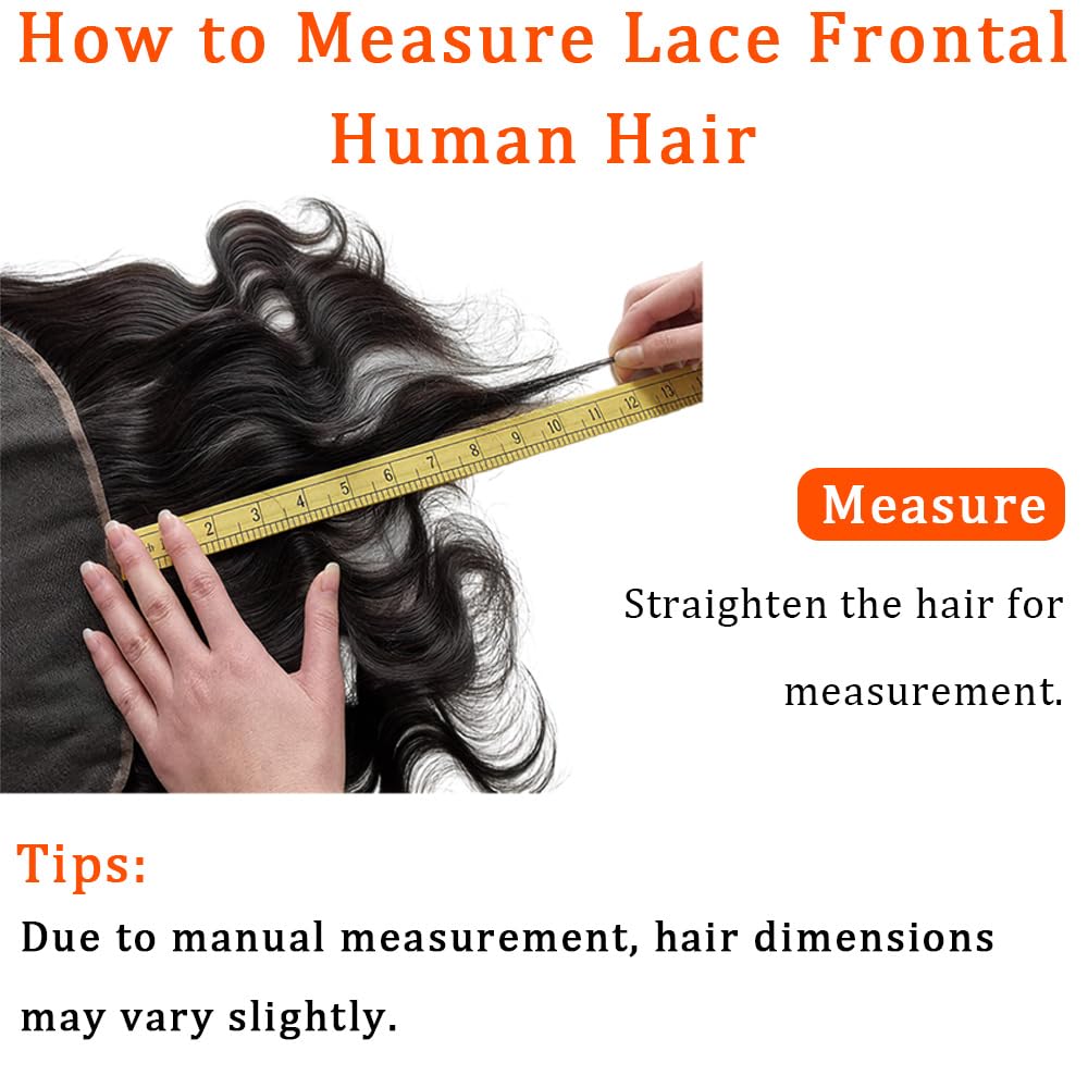 Lace Frontal Deep Wave 14 Inch | 150% Density Unprocessed Brazilian Human Hair with Baby Hair for Black Women