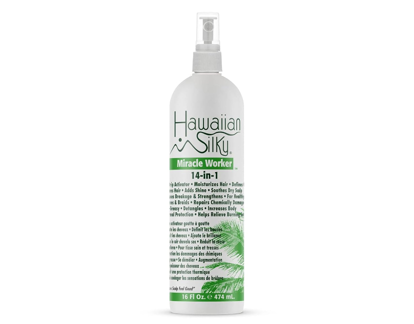 Hawaiian Silky 14-in-1 Miracle Worker Hair Care Set - Shampoo, Conditioner & Activator Spray | 16 Fl Oz Each