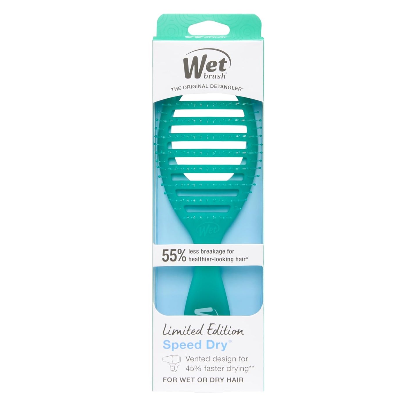 Wet Brush Speed Dry Hair Brush - Pink - Vented Design and Ultra Soft HeatFlex Bristles Are Blow Dry Safe With Ergonomic Handle Manages Tangle and Uncontrollable Hair - Pain-Free