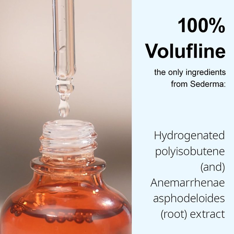 Volufiline Serum, Pure Volufiline Oil for face, breast, butt, under eyes, Skin Elasticity, 100% Genuine, France Sederma, Cosmetic Ingredient booster korean volifiline glass bottle, 1.0 fl. oz. / 30 ml