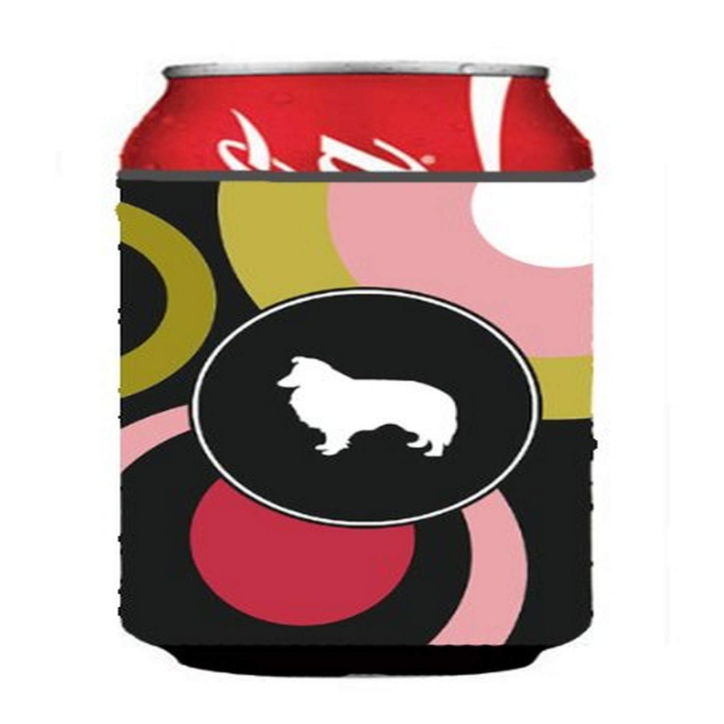 Caroline's Treasures KJ1148CC Can or Bottle Hugger Cooler Washable Drink Sleeve Collapsible Beverage Insulated Holder, Can Hugger, Multicolor