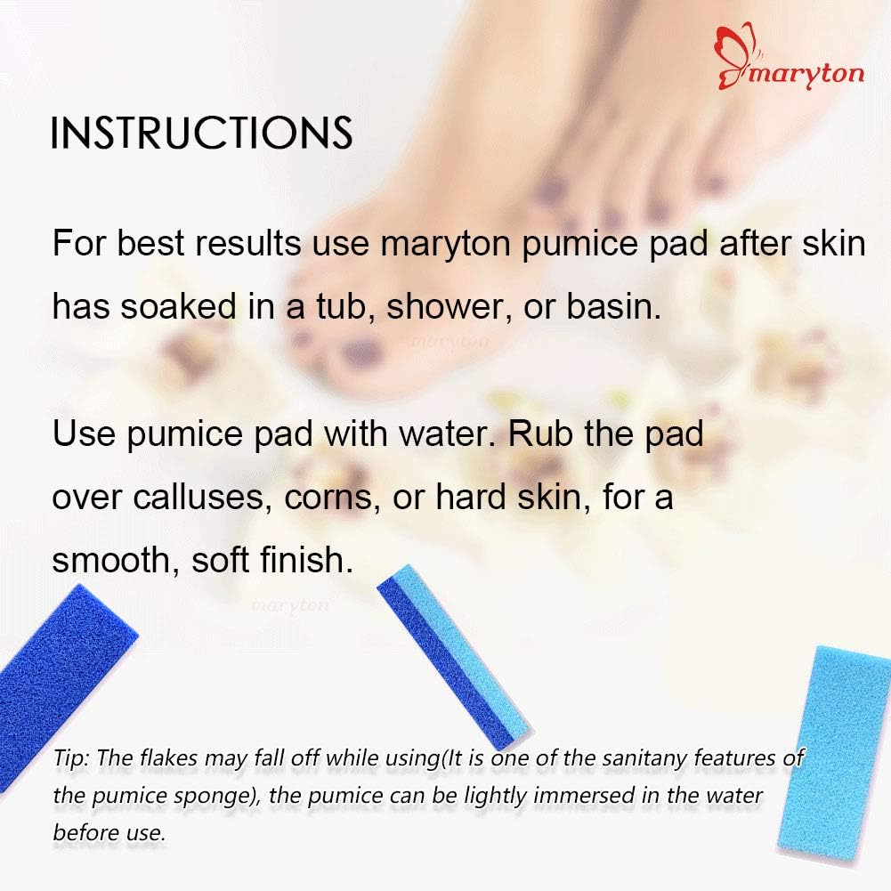 Maryton Natural Pumice Stone for Feet - Lava Foot Exfoliator Scrubber Pedicure Tools, Dead Skin Corn Callus Remover for Feet and Hands, 1 Count