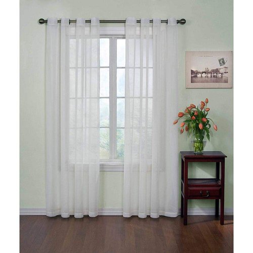 CurtainFresh Odor Neutralizing Sheer Voile Grommet Window Curtain for Bedroom or Living Room (1 Panel), 59 in x 120 in, White