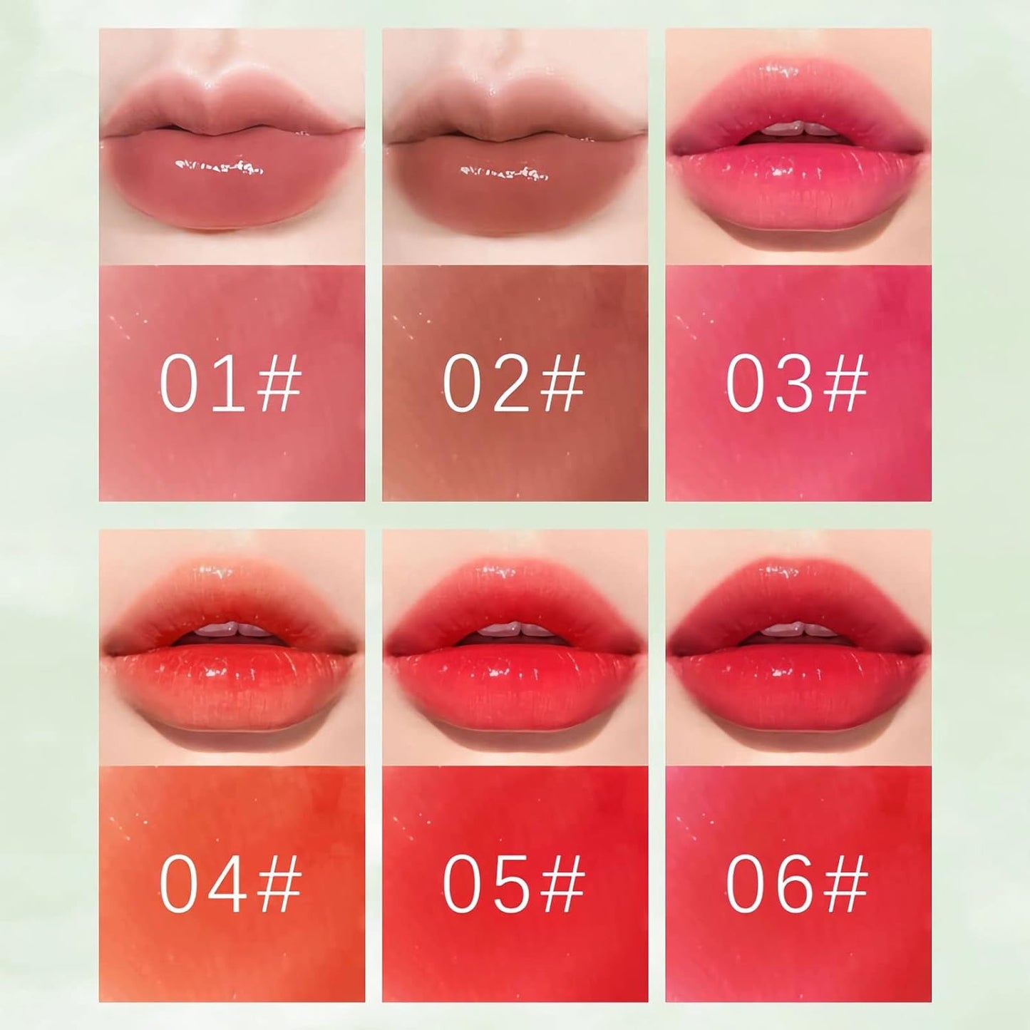 6 Colors Lip Tint Stain Set, Korean Velvet Watery Lip Stain Moisturizing Mini Liquid Lipstick, Multi-use Lip and Cheek Tint, Long lasting Non-Stick Cup Waterproof, Lip Color Makeup