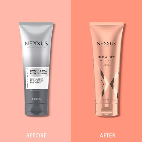 Nexxus Blow Dry Cream Frizz Control for Weightless Style & Volume, with StyleProtect Technology 6 oz