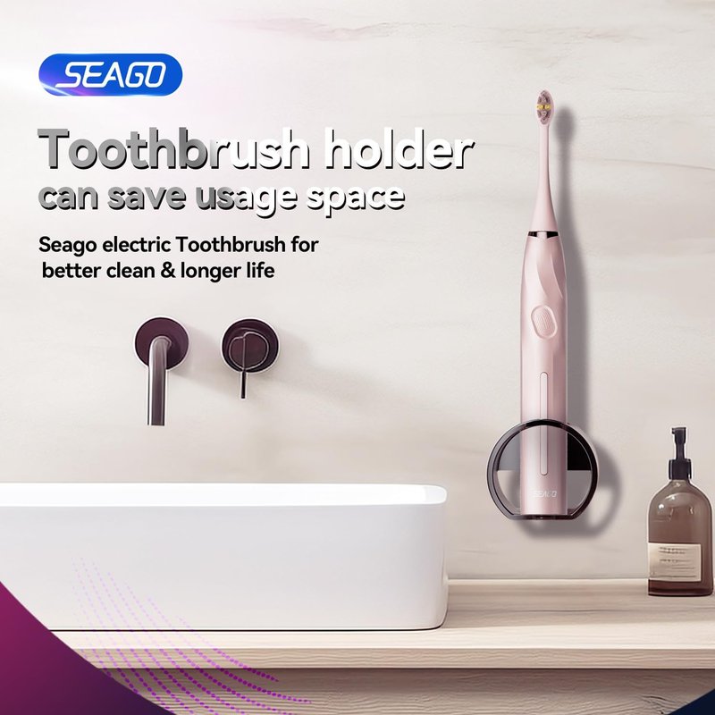 SEAGO Electric Toothbrush with 8 Soft Bristle Heads for Adults,Pressure Sensor, 5 Modes with 2 Minutes Build in Smart Timer,Rechargeable Travel Toothbrush with Brush Hold and Travel Case(2752Pink)