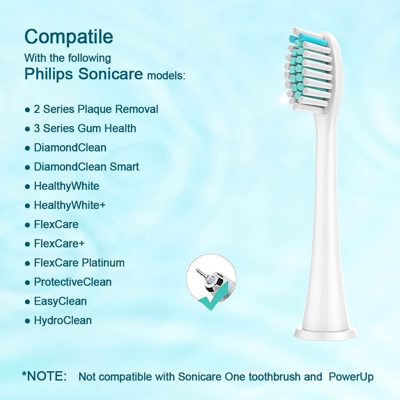 NEDIFON Replacement Toothbrush Heads Compatible with Philips Sonicare Electric Toothbrush, 8 Pack