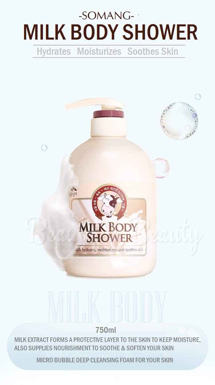 Cosmocow Somang Milk Body Wash Bdoy Shower 750 ml / 25.36 fl oz