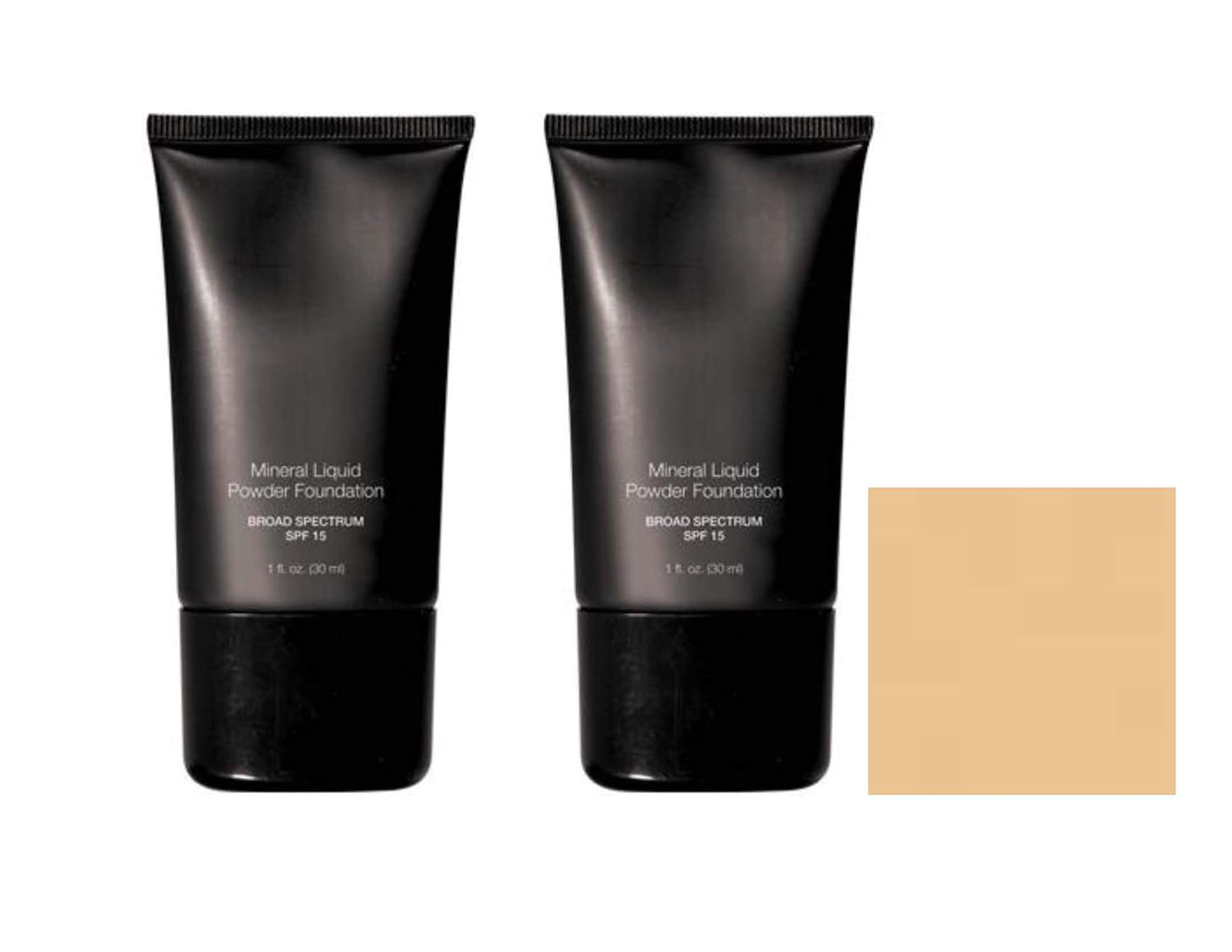 Mineral Liquid Powder Foundation - Broad Spectrum SPF 15 | Pack of 2, Vanilla Cream