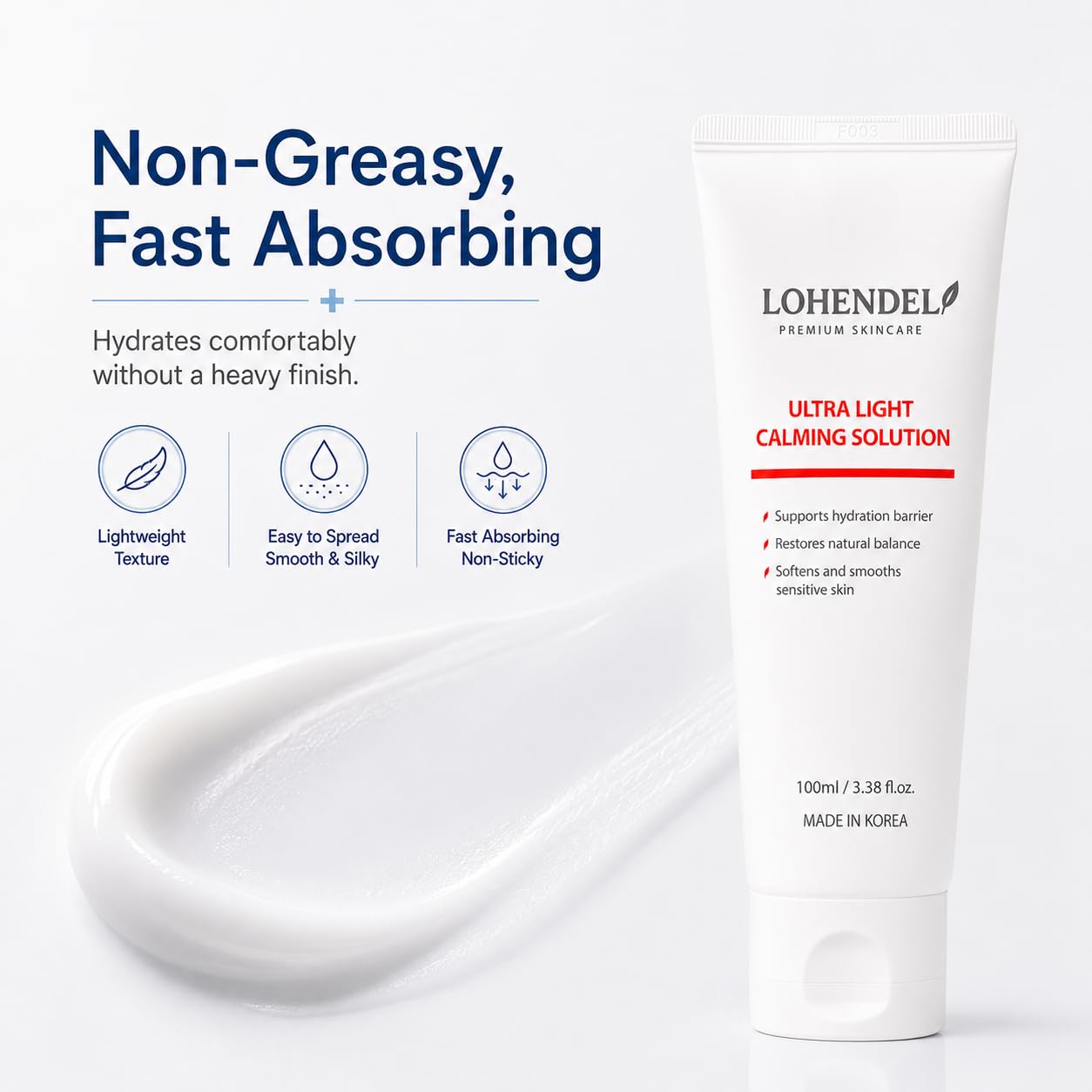 LOHENDEL Ultra Light Calming Solution - Soothe Redness, Repair Barrier