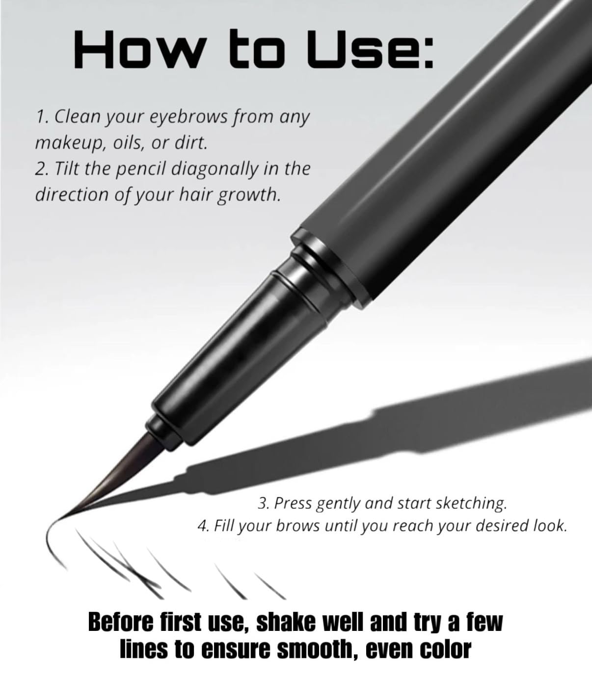 Microblading Eyebrow Pencil – Waterproof, Long-Lasting, Ultra-Fine Brow Pencil for Natural, Defined Hair-Like Strokes(Brunette)
