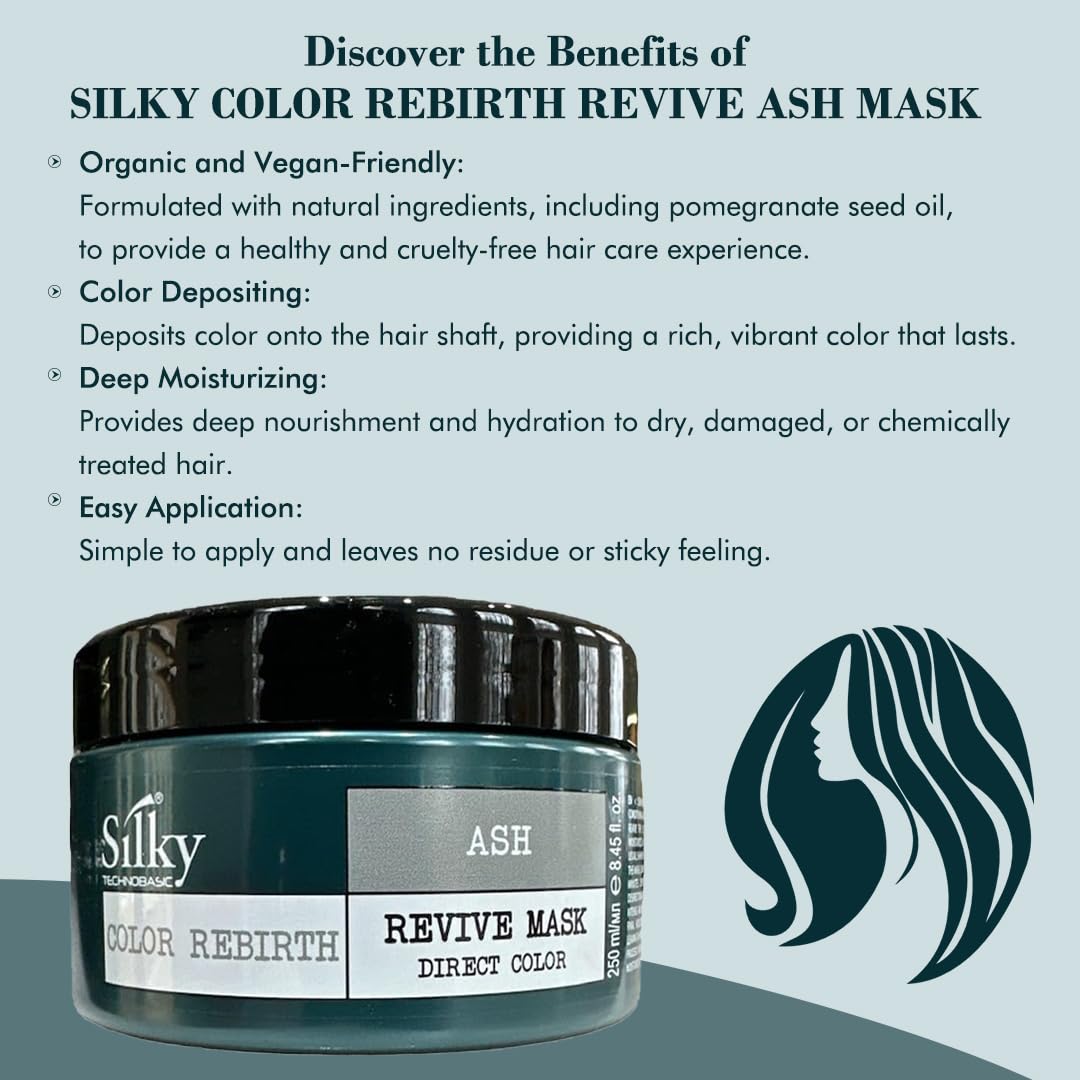 Ash Revive Mask - Color Depositing & Vegan Friendly Organic Hair Mask
