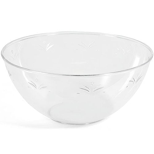 Blue Sky Round Clear Large Disposable Serving Bowl (1 Count) | Premium Plastic Dinnerware for Parties, Events, and Everyday Use