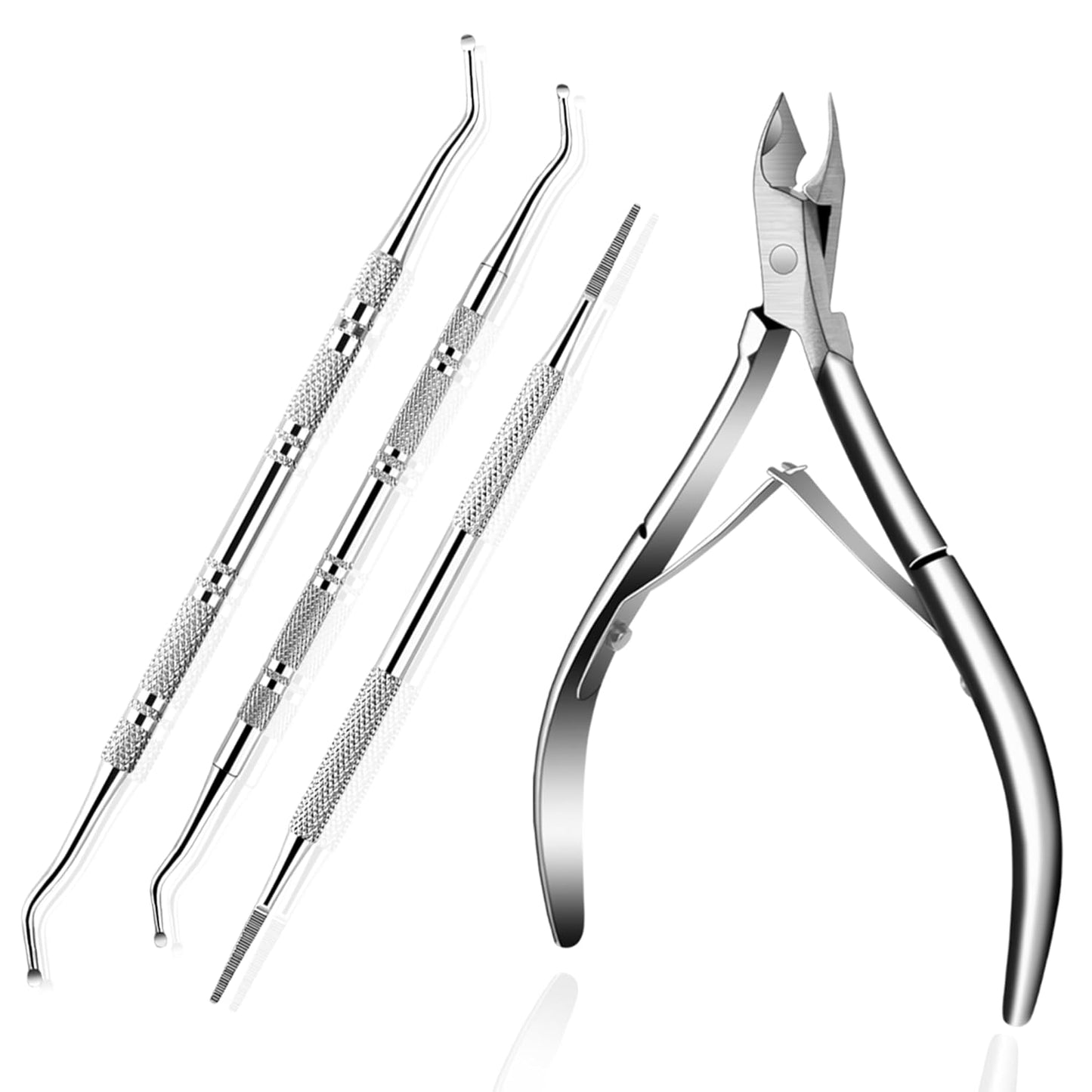 6-Pack Ingrown Toenail File and Lifters, Professional Surgical Stainless Steel Ingrown Toenail Removal Tool Kit, Manicure Treatment Pedicure Tools for Feet Under Nail Cleaner Correction Polish Pain